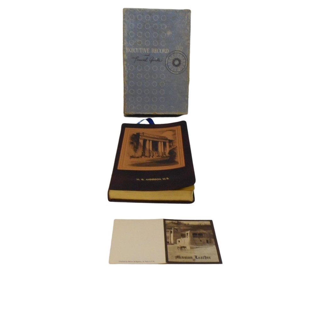 Executive Record/Travel Guide- 1958, Brown & Bigelow Leather St. Paul MN
